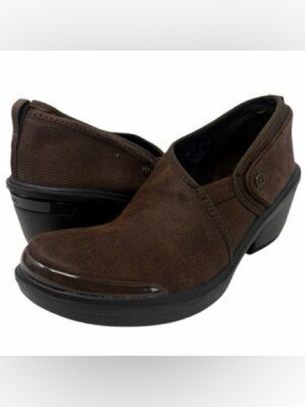 Bzees womens  Brown Suede Slip-On Loafers